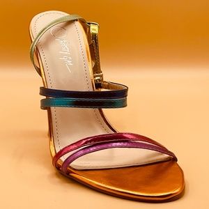 Nasty Gal Multi Color Strappy Sandals